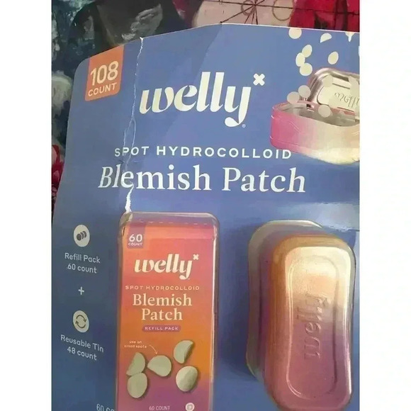 WELLY Spot Hydrocolloid Blemish Patches Refill 60 + Reusable Tin 48 - Picture 3 of 4